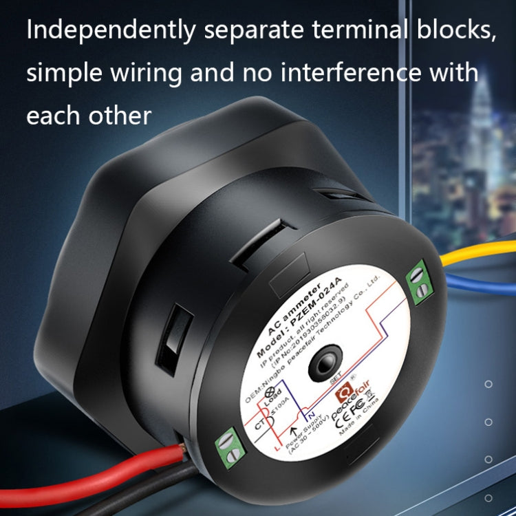 Peacefair PZEM-024A 100A Circular LCD AC Digital Ammeter, Specification: Open and Closed CT - Consumer Electronics by Peacefair | Online Shopping UK | buy2fix