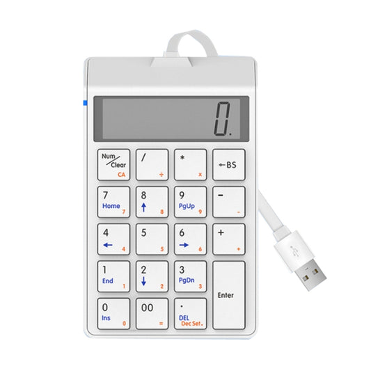 Sunreed SKB886S 19 Keys Wired Keypad With Digital USB Interface, Cable Length: 1.5m(White) - Wired Keyboard by Sunreed | Online Shopping UK | buy2fix
