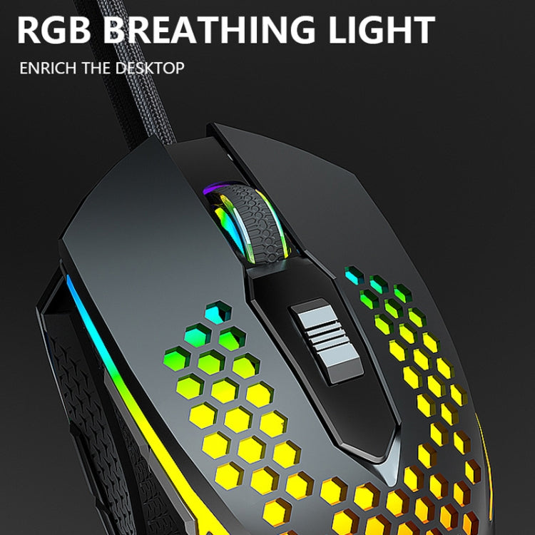 LEAVEN S50 6Keys Macro Definition Programmable RGB Lighted Gaming Wired Mouse, Cable Length: 1.5m(Pink) - Wired Mice by LEAVEN | Online Shopping UK | buy2fix