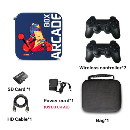 Arcade Box 64G Wireless Video Game Machine Box 4K HD Display For PS1/PSP/N64/DC, EU Plug - Pocket Console by buy2fix | Online Shopping UK | buy2fix