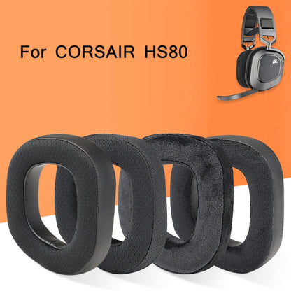 2 PCS RGB Headest Sponge Cover Earmuffs For Corsair HS80(Mesh + Protein Skin) - Apple Accessories by buy2fix | Online Shopping UK | buy2fix
