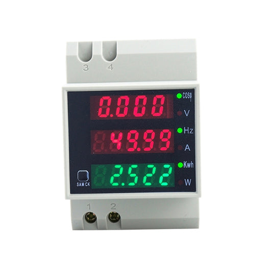 D52-2058 Wattmeter Din rail Volt Current Meter, Specification: AC200-450V Built-in CT - Consumer Electronics by buy2fix | Online Shopping UK | buy2fix