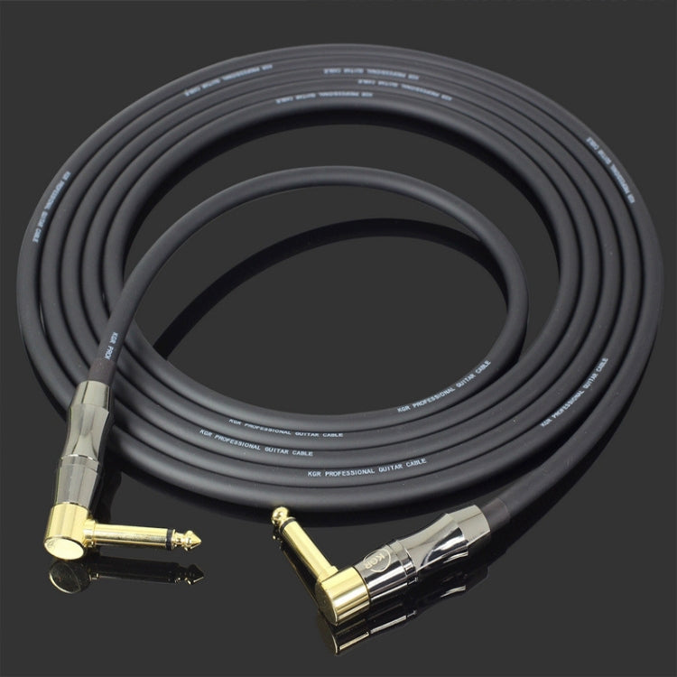 KGR Guitar Cable Keyboard Drum Audio Cable, Specification: 15m(Double Elbow Jack) - Stringed Instruments by KGR | Online Shopping UK | buy2fix