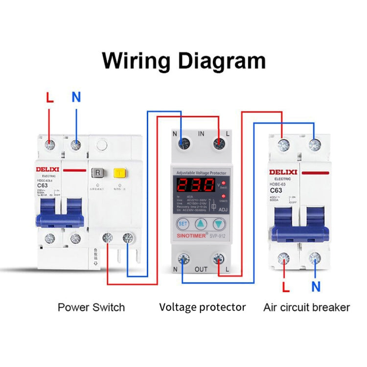 SINOTIMER SVP-912 Adjustable Self-resetting Intelligent Under-voltage Protector, Current: 80A - Other Tester Tool by SINOTIMER | Online Shopping UK | buy2fix