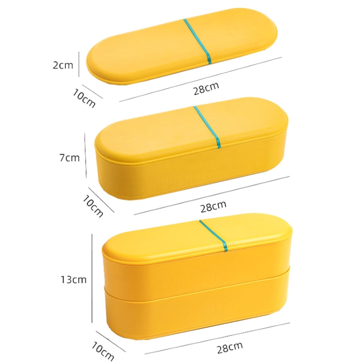 Household Battery Storage Box Data Cable Charger Storage Organizer Box, Color: Yellow 3 Layer - Storage Boxes by buy2fix | Online Shopping UK | buy2fix