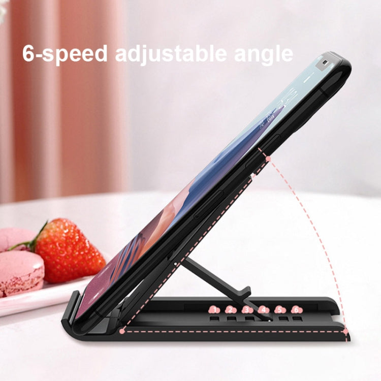 2 PCS K30 Multi-speed Adjustment Desktop Mobile Phone Bracket Notebook Folding Bracket(Pink) - Desktop Holder by buy2fix | Online Shopping UK | buy2fix