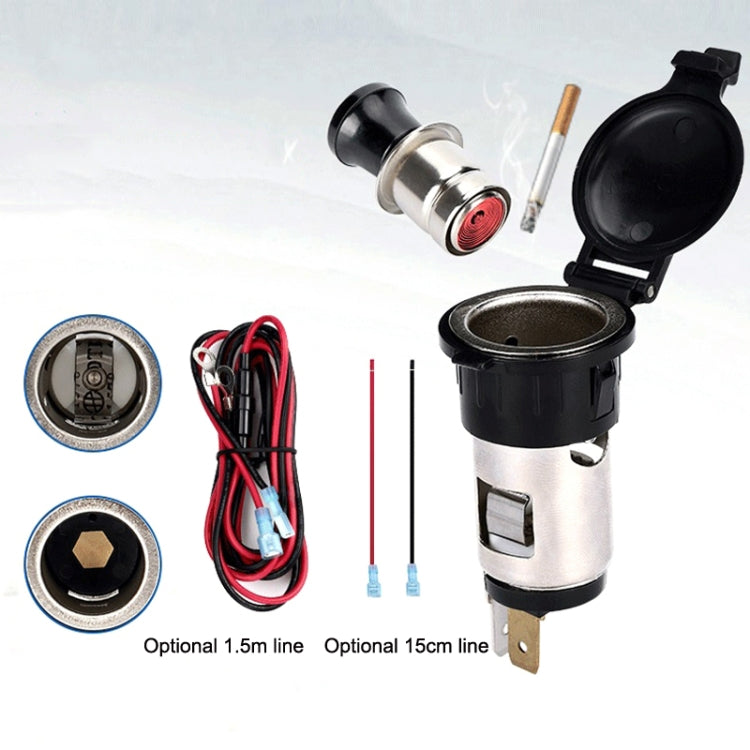2 PCS Car Modified Cigarette Lighter Car Charging Power Socket Cigarette Type (with 15cm Line) - In Car by buy2fix | Online Shopping UK | buy2fix