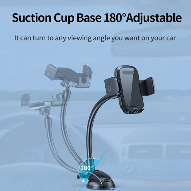 L005L+M013 Car Suction Cup Phone Holder(Gray) - In Car by buy2fix | Online Shopping UK | buy2fix