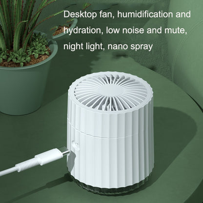 PW01 USB Water Cooling Mini Fan Desktop Turbo LED Spray Humidifying Air Cooler(White) - Consumer Electronics by buy2fix | Online Shopping UK | buy2fix