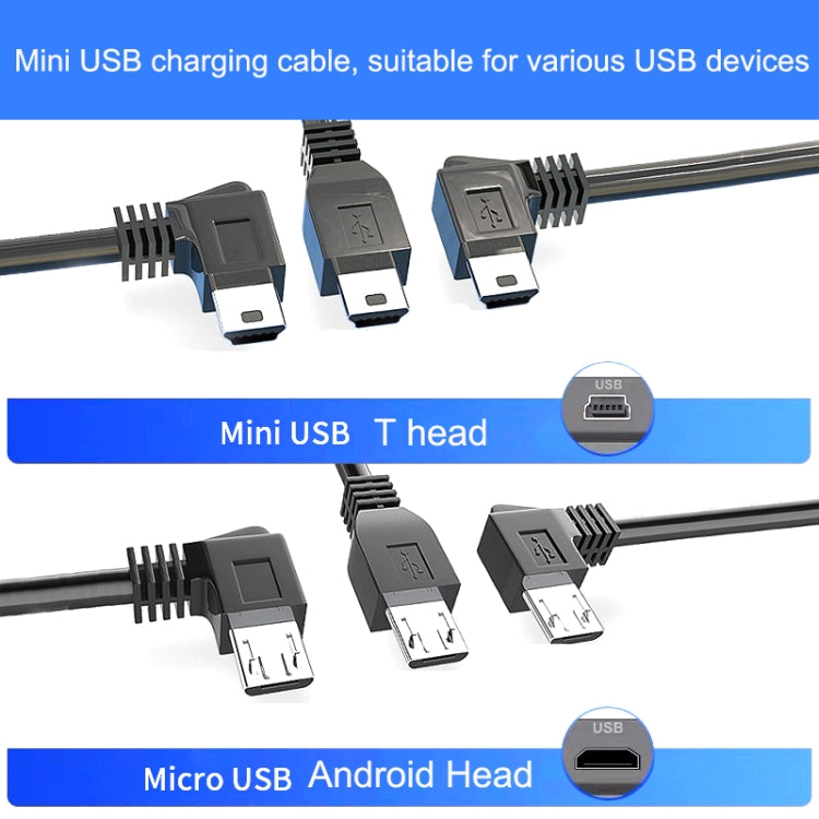 10PCS Driving Recorder Power Cord USB Car Charger Buck Line, Style: 3.5m+1A(Mini Right Bend) - In Car by buy2fix | Online Shopping UK | buy2fix