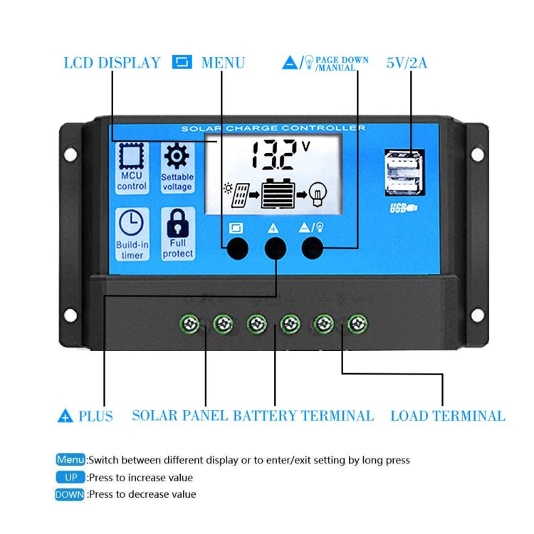 Solar Power System Inverter 30A Controller+18W 12V Solar Panel, Specification: Yellow 12V To 110V - Charger by buy2fix | Online Shopping UK | buy2fix