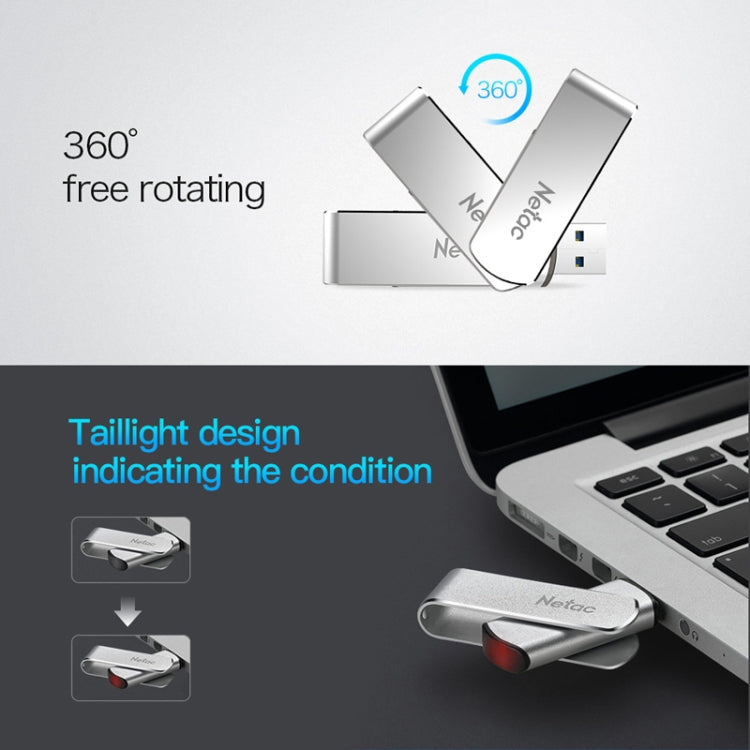 Netac U388 High Speed USB3.0 Metal Rotating Car Computer U Disk, Capacity: 32GB - USB Flash Drives by Netac | Online Shopping UK | buy2fix