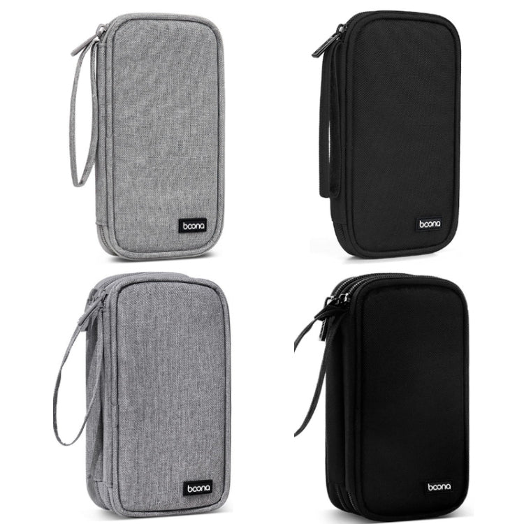 Baona BN-C004 Mini U Disk Headphone Data Cable Storage Bag, Color: Double Layer (Gray) -  by Baona | Online Shopping UK | buy2fix