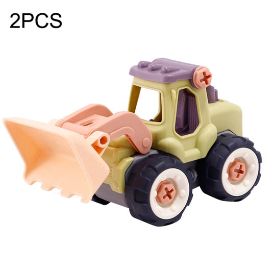 2PCS LXB-418 Removable Assembly Simulation Engineering Vehicle Model(Bulldozer) - Model Toys by buy2fix | Online Shopping UK | buy2fix