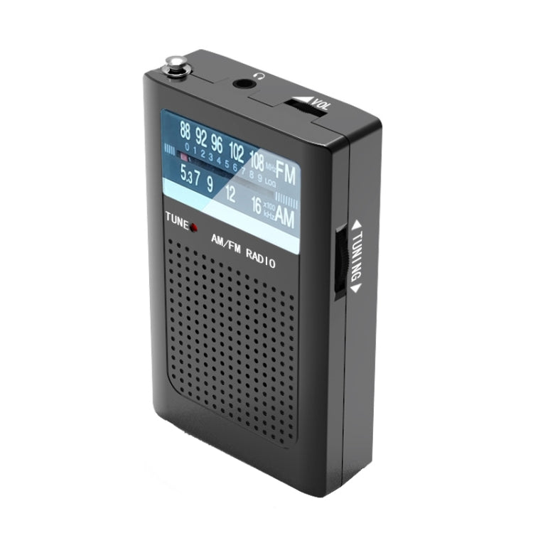 R06 Small FM/AM Pointer Frequency Adjustment Radios With Antenna Pocket Retro Radio(Black) - Consumer Electronics by buy2fix | Online Shopping UK | buy2fix