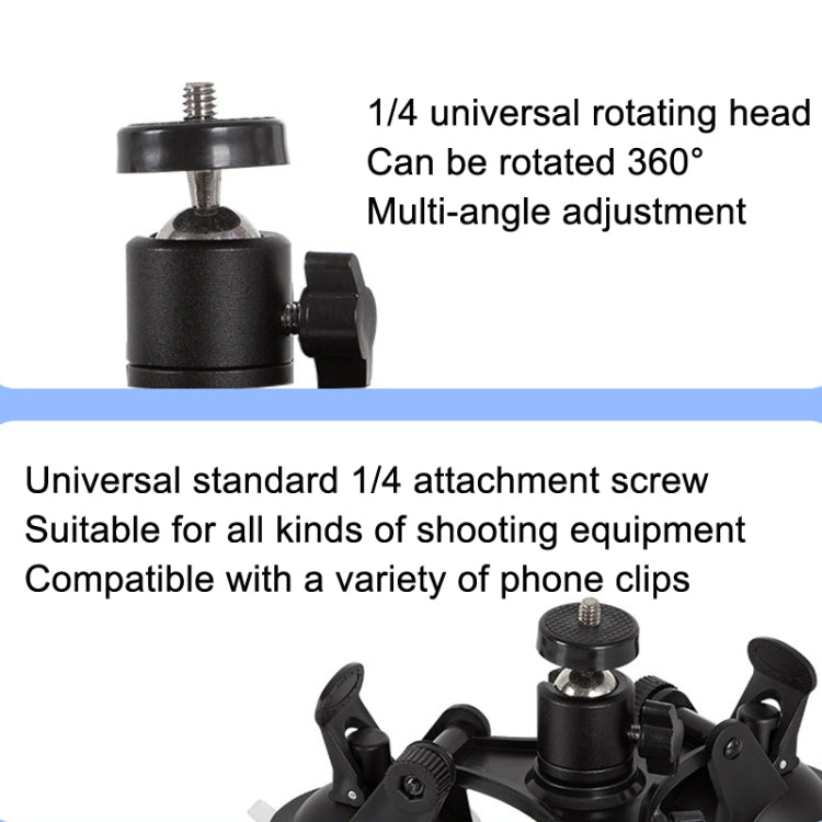 Car General Purpose Vehicle Bracket Suction Cup Fixed Glass Video Shooting Base, Shape: Suction Cup+PTZ - DJI & GoPro Accessories by buy2fix | Online Shopping UK | buy2fix