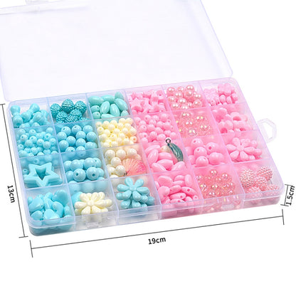 24 Grid Acrylic Beaded Kids DIY Necklace Bracelet Toys(Mix and Match 01 Models) - DIY Developmental Toys by buy2fix | Online Shopping UK | buy2fix