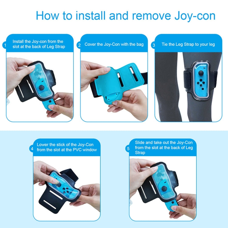2PCS JYS JYS-NS242 For Nintendo Switch Joy-con Small Handlebar Leg Sports Straps(Black) - Others by JYS | Online Shopping UK | buy2fix