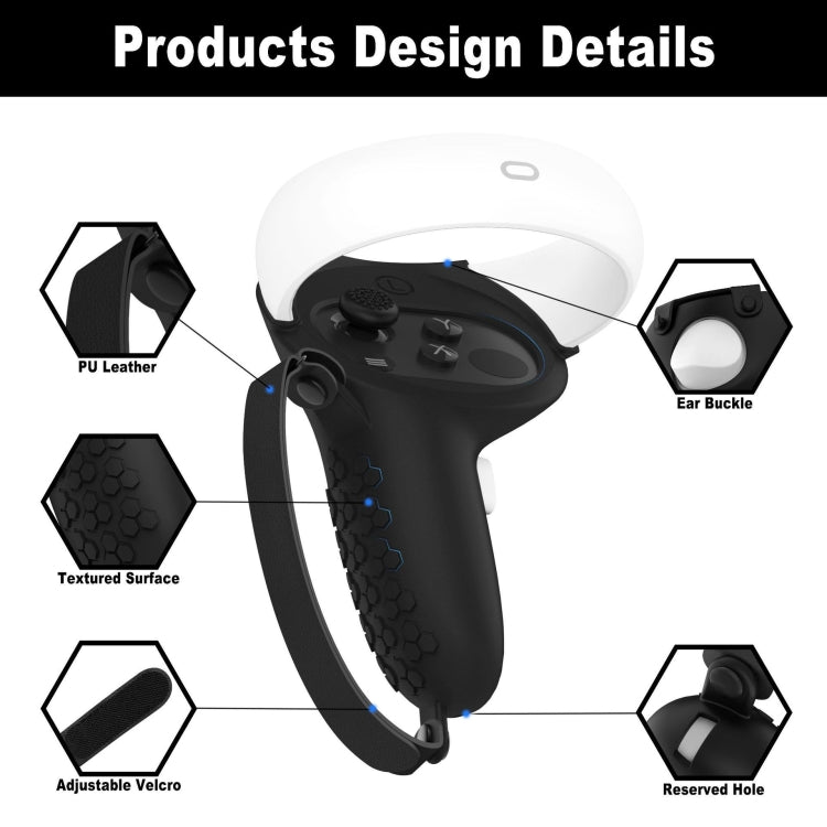 VR Controller Anti-collision Half-pack Silicone Protective Cover For Oculus Quest 2(Black) - Consumer Electronics by buy2fix | Online Shopping UK | buy2fix