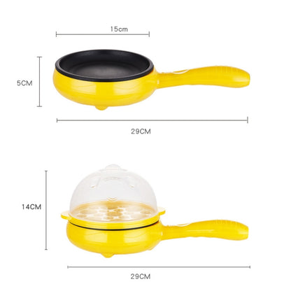 350W Electric Egg Omelette Cooker Frying Pan Steamer Cooker,EU Plug,Style: Single Layer Set Yellow - Electric Skillets by buy2fix | Online Shopping UK | buy2fix