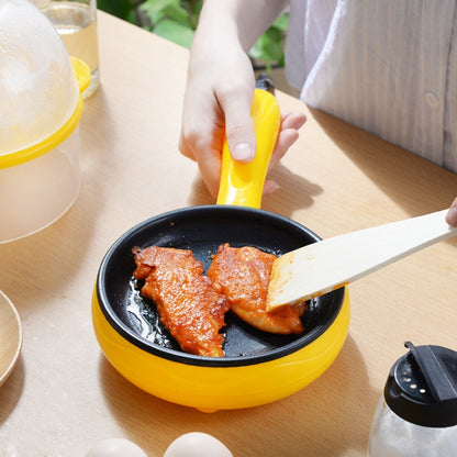 350W Electric Egg Omelette Cooker Frying Pan Steamer Cooker,EU Plug,Style: Single Layer Set Yellow - Electric Skillets by buy2fix | Online Shopping UK | buy2fix