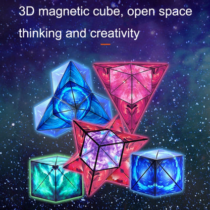 3D Variety Geometry Alien Magic Cube Magnetic Logic Thinking Children Educational Toys(Science Fiction Green) - Magic Cubes by buy2fix | Online Shopping UK | buy2fix