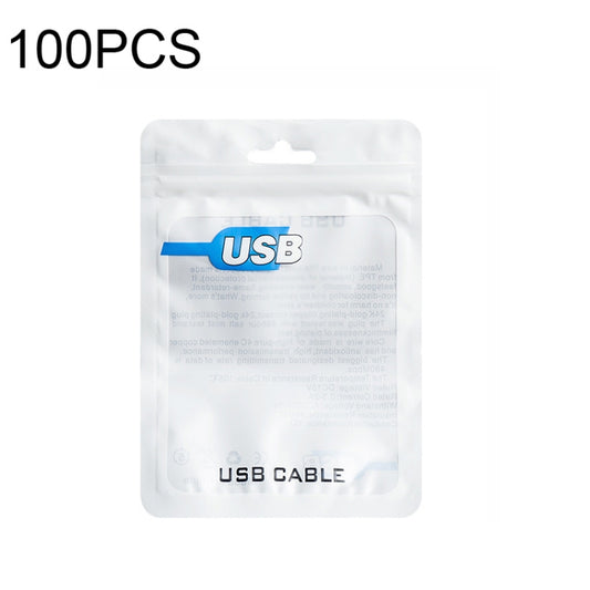 100 PCS  USB Cable Packaging Bag Data Cable Bag Ziplock Bag 7.5 x 12cm -  by buy2fix | Online Shopping UK | buy2fix
