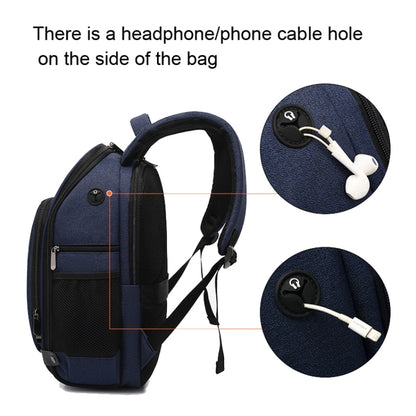 Cationic SLR Backpack Waterproof Photography Backpack with Headphone Cable Hole(Black) - Camera Accessories by buy2fix | Online Shopping UK | buy2fix