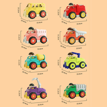 8810 Cartoon Doll Inertial Children Toy Car Engineering Model Car(Sanitation Vehicle) - Model Toys by buy2fix | Online Shopping UK | buy2fix