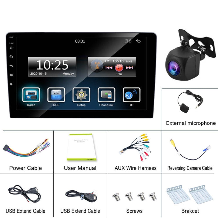 C7001 7 inch Touch Screen Built-In CarPlay Car MP5 Player, Style: Standard+AHD Camera - In Car by buy2fix | Online Shopping UK | buy2fix