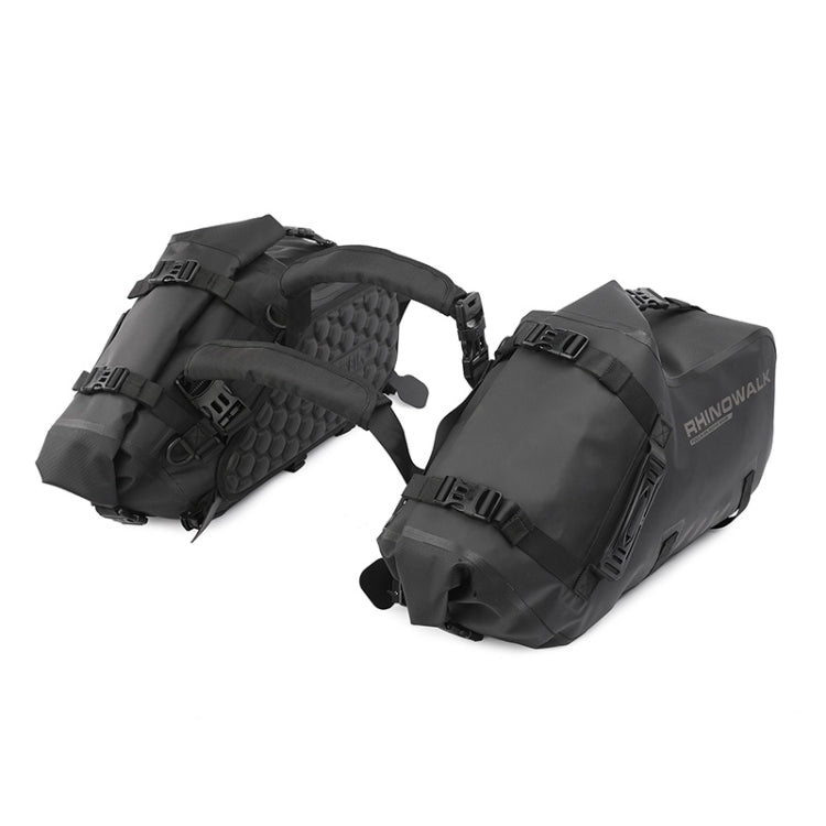 Rhinowalk MT1428 Large-capacity Waterproof and Wear-resistant Motorcycle Double-side Bag(Black) - In Car by buy2fix | Online Shopping UK | buy2fix