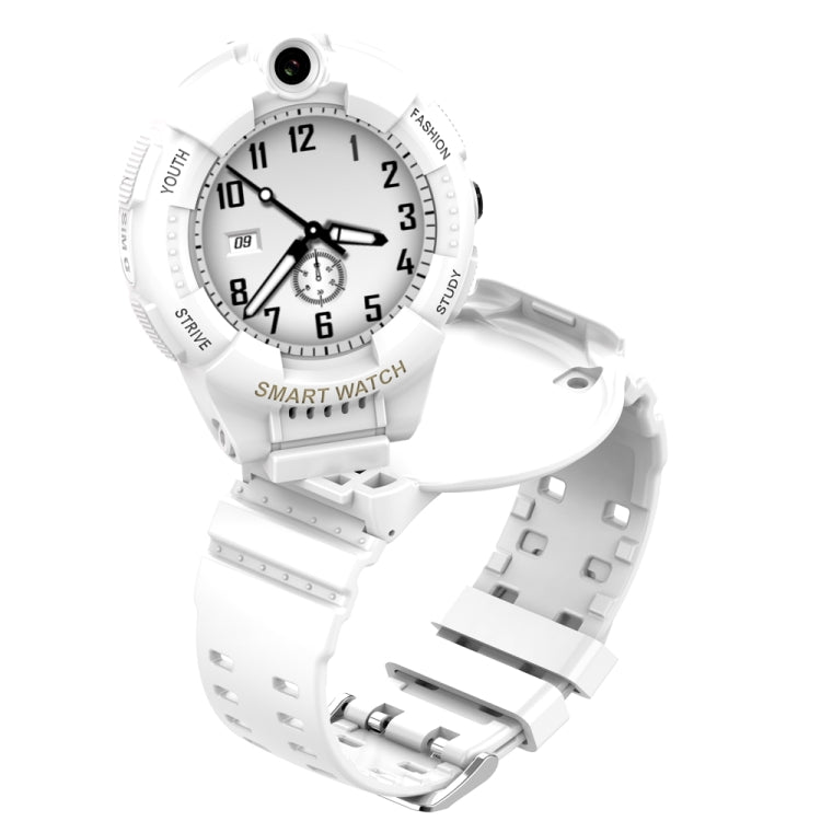 F01 1.28 Inch 4G Rotatable Dual-Camera Children Smart Calling Watch With SOS Function(White) - Smart Wear by buy2fix | Online Shopping UK | buy2fix