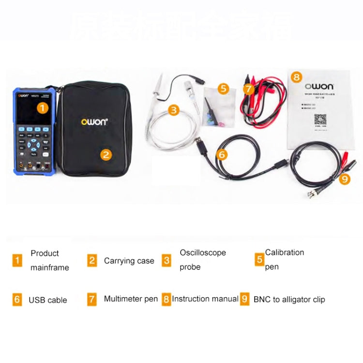 OWON VC101A (3 3/4) Oscilloscope Signal Source Multifunctional All-in-one Multimeter HDS242 With Single Probe (40M Bandwidth) - Consumer Electronics by buy2fix | Online Shopping UK | buy2fix