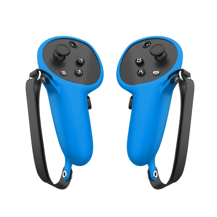 For Oculus Quest Pro 1 Pair Handle Silicone Case Cover VR Accessories(Blue) - Consumer Electronics by buy2fix | Online Shopping UK | buy2fix