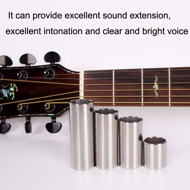2PCS Stainless Steel Guitar Slide Tube Folk Slide Block, Size: 51mm(Black) - Guitar Tuner by buy2fix | Online Shopping UK | buy2fix