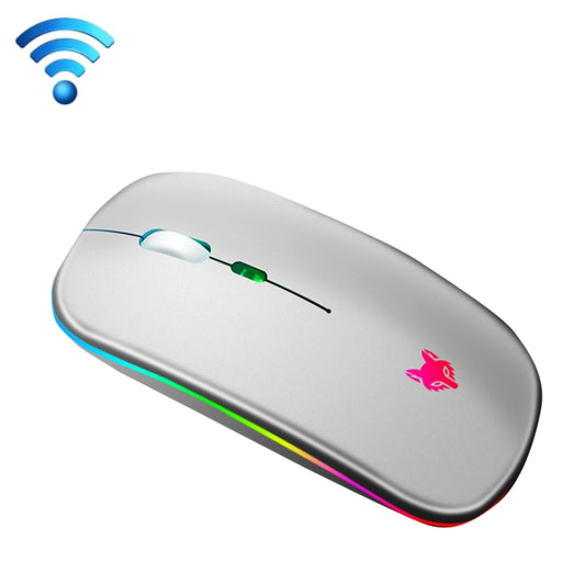 XUNSVFOX XYH50 4 Keys USB Charging Business Office Wireless Light Mouse(Silver) - Wireless Mice by XUNSVFOX | Online Shopping UK | buy2fix