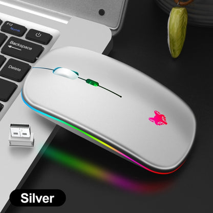 XUNSVFOX XYH50 4 Keys USB Charging Business Office Wireless Light Mouse(Silver) - Wireless Mice by XUNSVFOX | Online Shopping UK | buy2fix