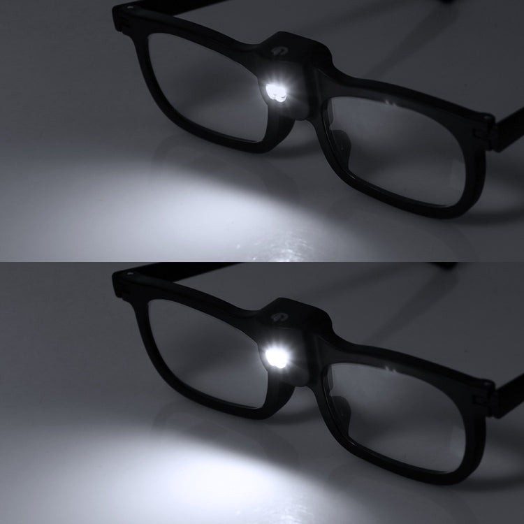 Glasses-Type Painting and Reading Magnifying Glass with 2LED Lights, Specification: 19156-3C - Glasses Style by buy2fix | Online Shopping UK | buy2fix