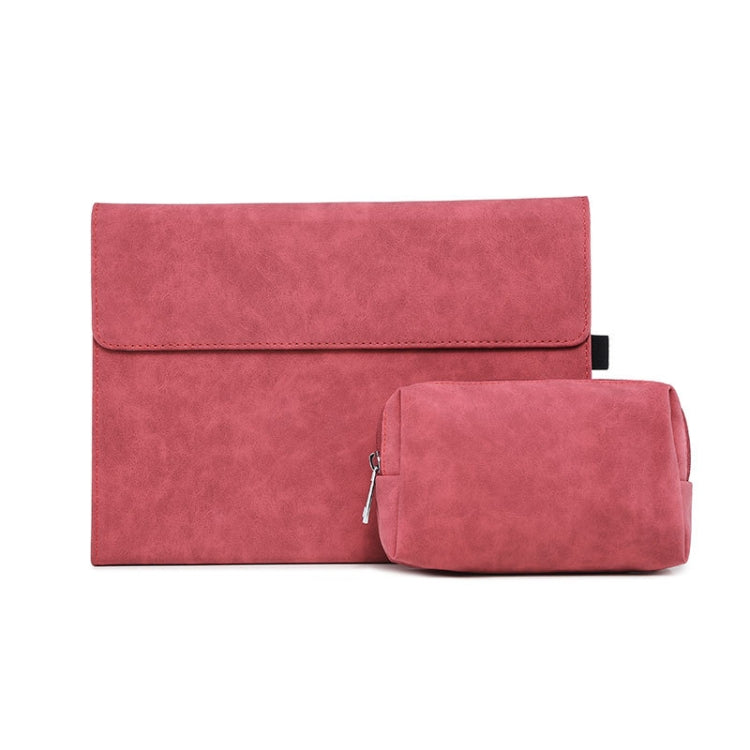 For Microsoft Surface Pro 9 Tablet Protective Case Holder(South African Sheepskin Red Case + Power Supply Bag) - Others by buy2fix | Online Shopping UK | buy2fix