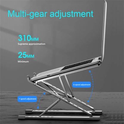 N8 Double-layer Foldable Lifting Aluminum Alloy Laptop Heat Dissipation Stand, Color: Gray - Computer & Networking by buy2fix | Online Shopping UK | buy2fix