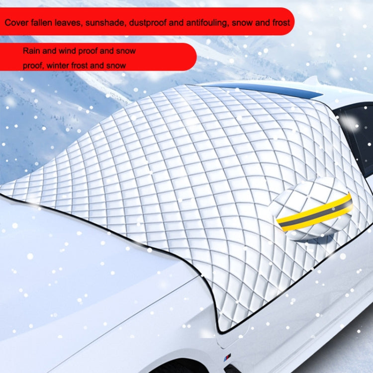 SUITU R-3945 Car Winter Front Glass Snow Shield Defrost Sunshade Thickened Car Clothing, Style: 5 Magnets With Earmuffs - In Car by SUITU | Online Shopping UK | buy2fix