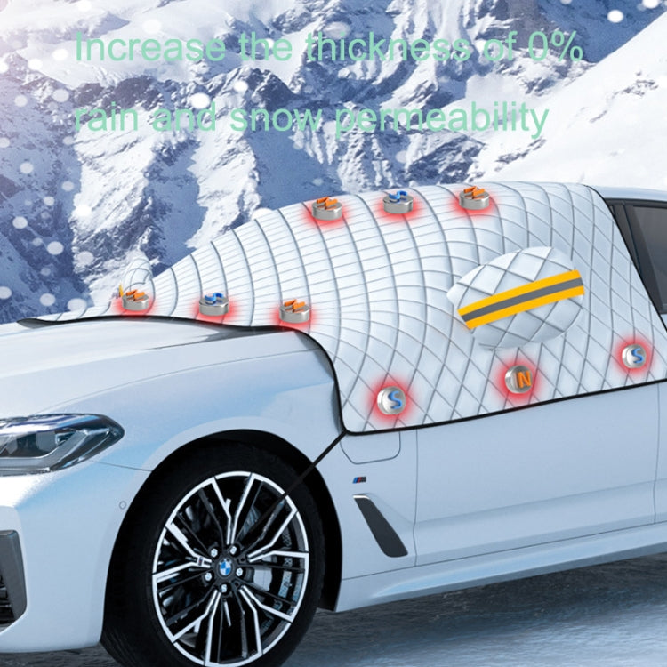 SUITU R-3945 Car Winter Front Glass Snow Shield Defrost Sunshade Thickened Car Clothing, Style: 5 Magnets With Earmuffs - Window Foils & Solar Protection by SUITU | Online Shopping UK | buy2fix