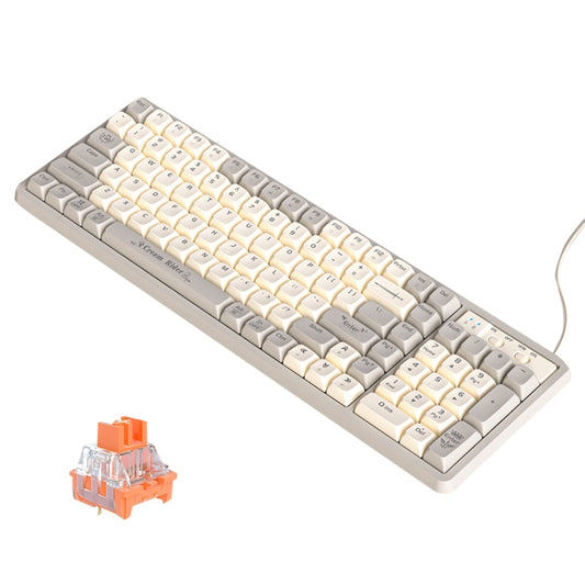LANGTU GK102 102 Keys Hot Plugs Mechanical Wired Keyboard. Cable Length: 1.63m, Style: Gold Shaft (Beige Knight) - Wired Keyboard by LANGTU | Online Shopping UK | buy2fix