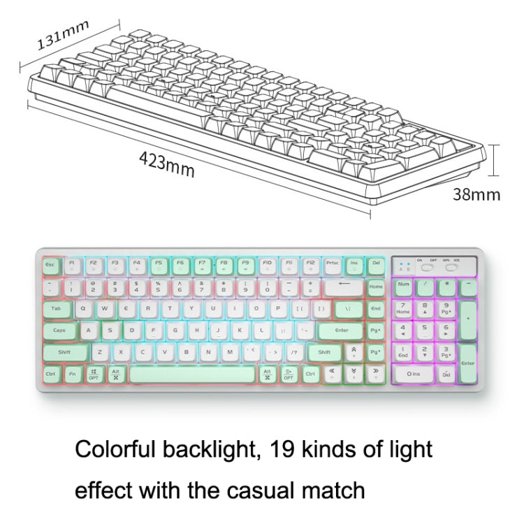 LANGTU GK102 102 Keys Hot Plugs Mechanical Wired Keyboard. Cable Length: 1.63m, Style: Gold Shaft (Beige Knight) - Wired Keyboard by LANGTU | Online Shopping UK | buy2fix