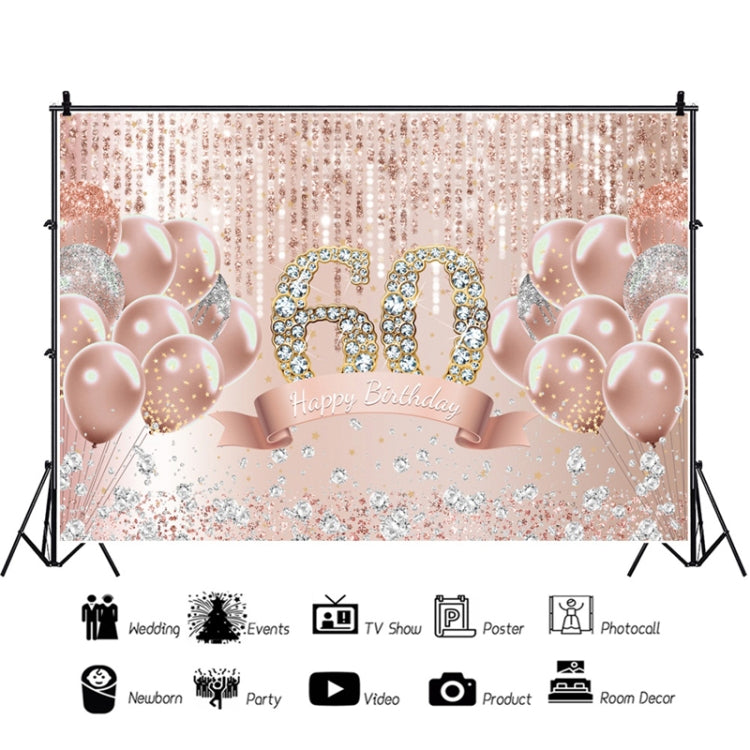 MDN12121 1.5m x 1m Rose Golden Balloon Birthday Party Background Cloth Photography Photo Pictorial Cloth - Camera Accessories by buy2fix | Online Shopping UK | buy2fix