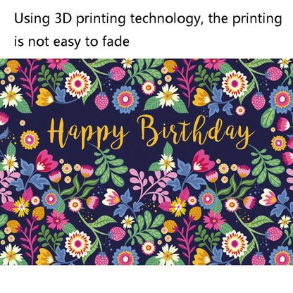 1.5m x 1m Flower Series Happy Birthday Party Photography Background Cloth(MDU04216) - Camera Accessories by buy2fix | Online Shopping UK | buy2fix