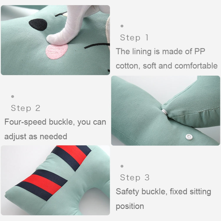 8146 Cartoon Adjustable Car Children Sleep Safety Belt U-shaped Neck Pillow(Green Dinosaur) - In Car by buy2fix | Online Shopping UK | buy2fix