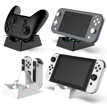 Game Console Handle Stand Charger For Nintendo Switch/Switch Oled/Switch Lite(Black) - Charger & Power by buy2fix | Online Shopping UK | buy2fix