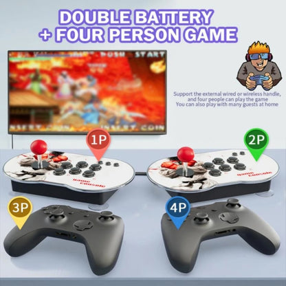 MANTE1 MT6 TV Console Game Joystick Turret HD 4K Game 4 Persons 32G Separating Machine+Wireless Handle+Splitter - Pocket Console by MANTE1 | Online Shopping UK | buy2fix