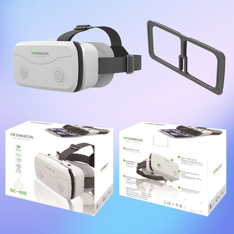 VRSHINECON G15 Helmet Virtual Reality VR Glasses All In One Game Phone 3D Glasses(White) - Consumer Electronics by buy2fix | Online Shopping UK | buy2fix